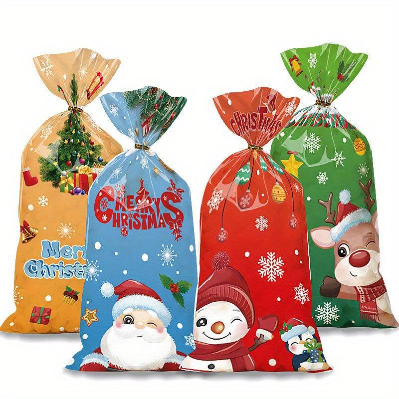 50pcs Christmas Gift Packaging Bag Candy Cookie Bag Food Packaging Bag