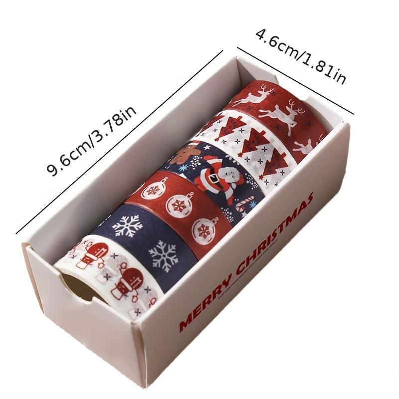 6 Rolls Creative Christmas Washi Hand Account Tape Set