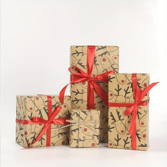 Elk Brown Christmas Wrapping Paper Roll 43 X 14
