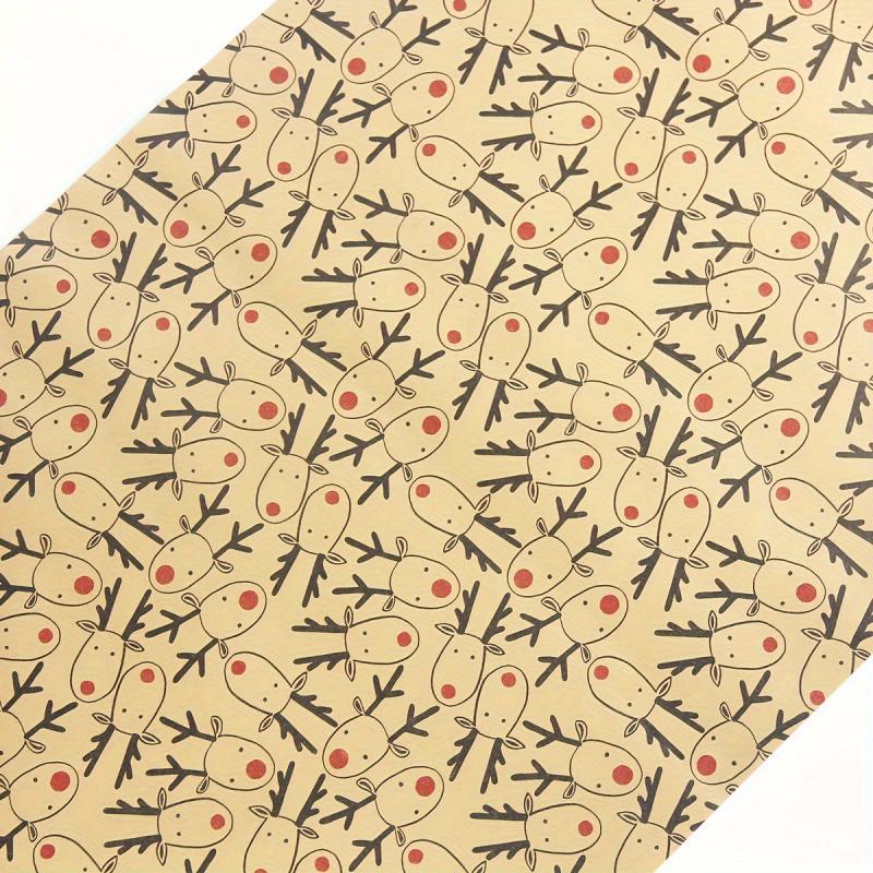Elk Brown Christmas Wrapping Paper Roll 43 X 14