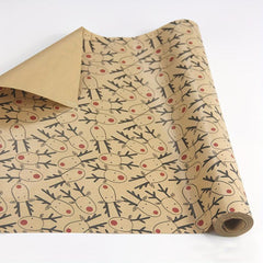 Elk Brown Christmas Wrapping Paper Roll 43 X 14