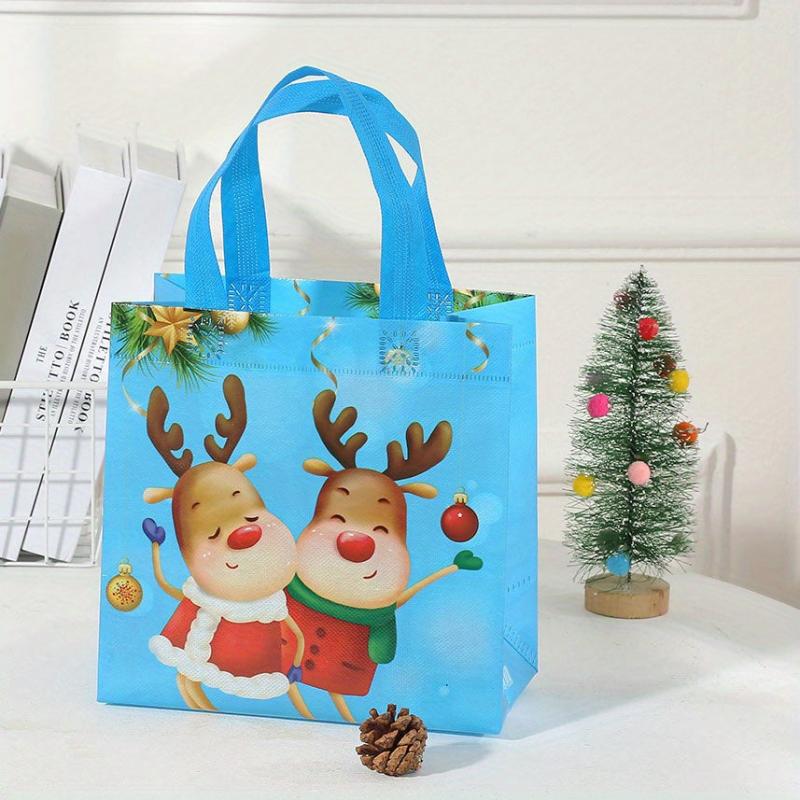 4pcs 23 22 Waterproof Christmas Gift Bags Reusable Storage Bags With Handles
