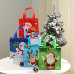 4pcs 23 22 Waterproof Christmas Gift Bags Reusable Storage Bags With Handles