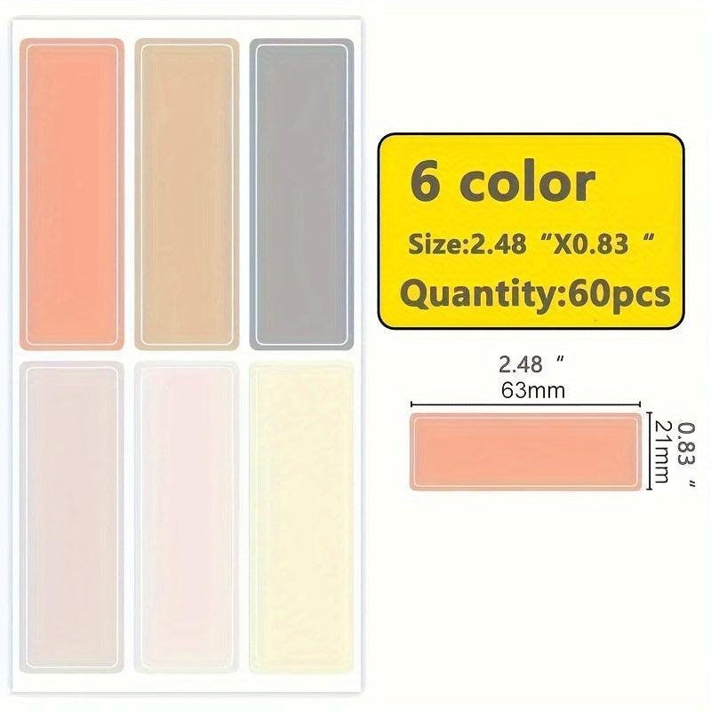 Waterproof Sorting Storage Self-Adhesive Labels 60 Stickers 10 Sheets