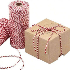 10M Red Cotton Rope Hand Woven DIY Thread Christmas Bouquets Flower Wrapping