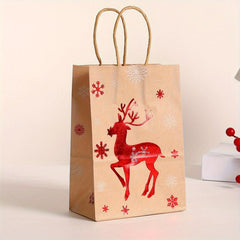 12pcs Christmas Gift Bags Tote Bags With Handles - Navidad Decorations