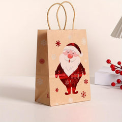12pcs Christmas Gift Bags Tote Bags With Handles - Navidad Decorations