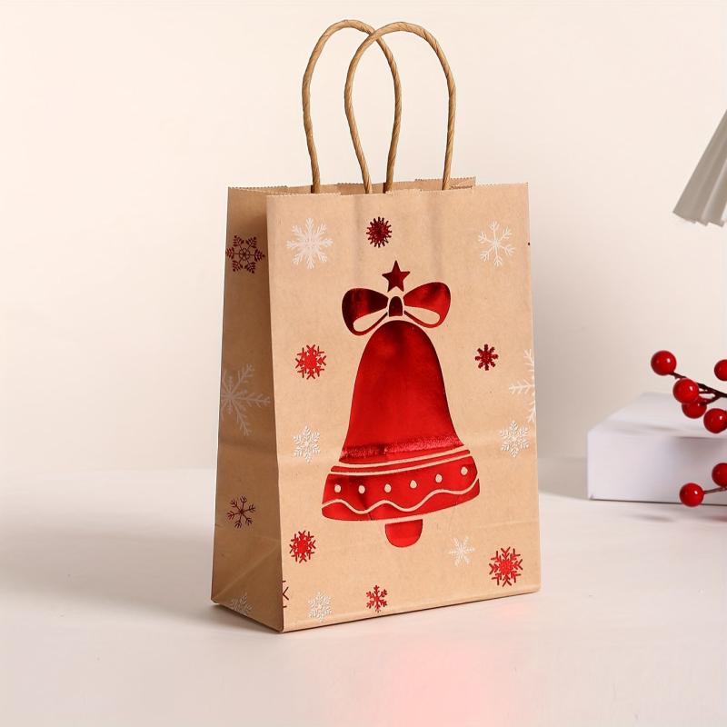12pcs Christmas Gift Bags Tote Bags With Handles - Navidad Decorations