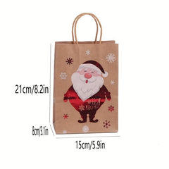 12pcs Christmas Gift Bags Tote Bags With Handles - Navidad Decorations