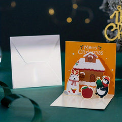 Christmas Pop Up Greeting Card & Envelope Set