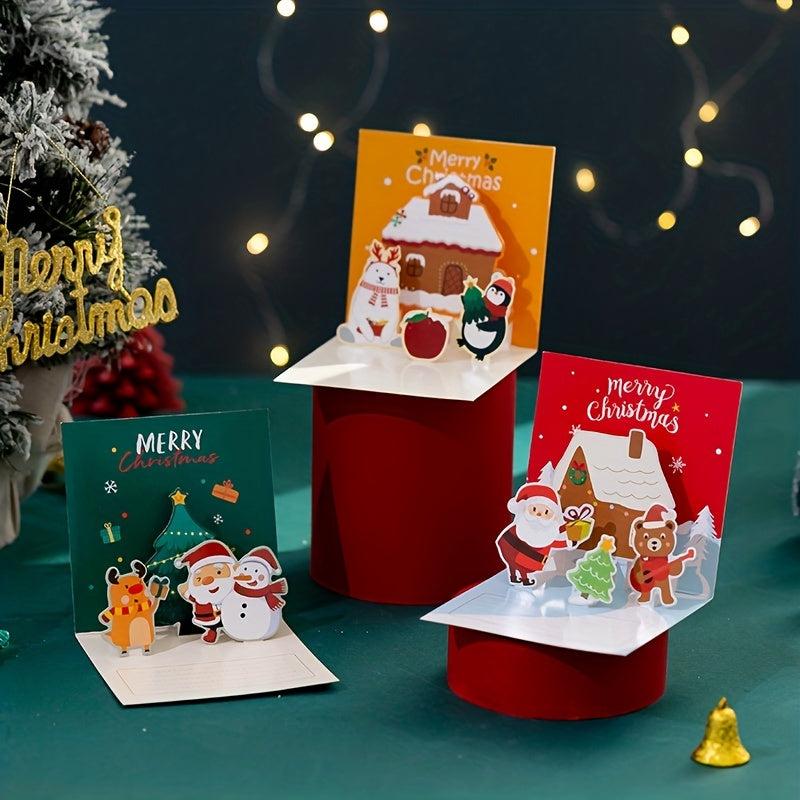 Christmas Pop Up Greeting Card & Envelope Set