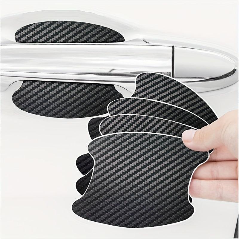4 pcs Carbon Fiber Car Handle Protector Scratch Resistant Film
