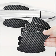 4 pcs Carbon Fiber Car Handle Protector Scratch Resistant Film