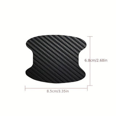 4 pcs Carbon Fiber Car Handle Protector Scratch Resistant Film