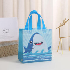 4pcs Shark Pattern Gift Bags Non Woven Tote Bags