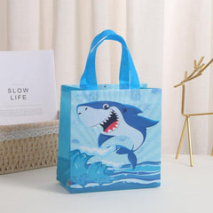 4pcs Shark Pattern Gift Bags Non Woven Tote Bags