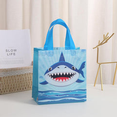 4pcs Shark Pattern Gift Bags Non Woven Tote Bags