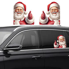 Christmas Car Sticker Santa Claus Car Decal Waterproof Funny Decorative Sticker