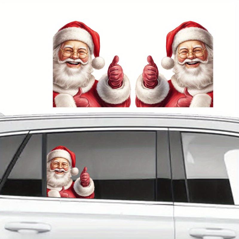 Christmas Car Sticker Santa Claus Car Decal Waterproof Funny Decorative Sticker