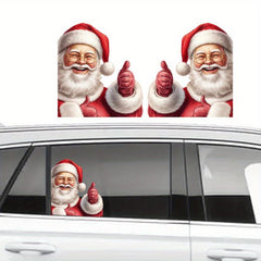 Christmas Car Sticker Santa Claus Car Decal Waterproof Funny Decorative Sticker