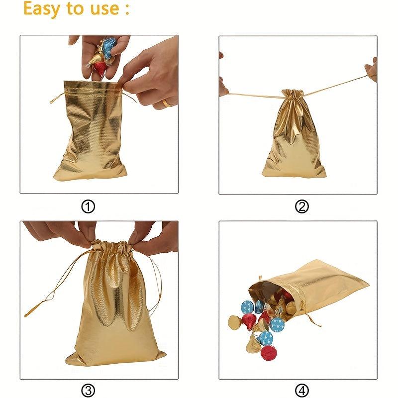 30pcs Silvery Cloth Bag Jewelry Bag Draw Rope Organza Jewelry Bag