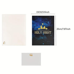 1pc Pop Up Christmas Cards 3D Christmas Card With Envelopes And Note Tag
