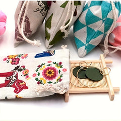 12pcs 13x18cm Cotton Bags Sachets Empty Drawstring Bags Cartoon Gift Bags