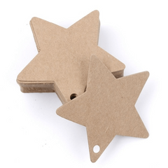 100pcs Five pointed Star Christmas Wedding Label Party Gift Card