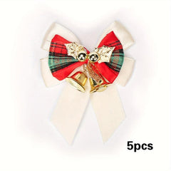 Christmas Gift Wrap Bow with Bells, Double Sided Tape | Holiday Decor