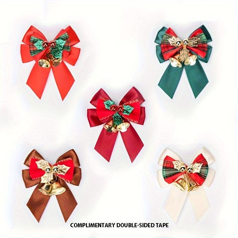 Christmas Gift Wrap Bow with Bells, Double Sided Tape | Holiday Decor