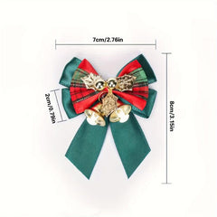 Christmas Gift Wrap Bow with Bells, Double Sided Tape | Holiday Decor
