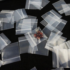100pcs Transparent Jewelry Bags 3 Sizes Zipper & Anti Aging Packaging