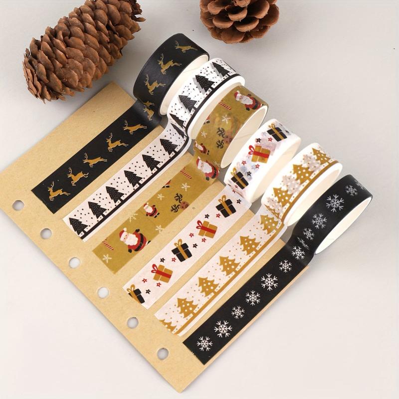 6pcs Stamping Booklet Washi Tape School Supplies Art Supplies
