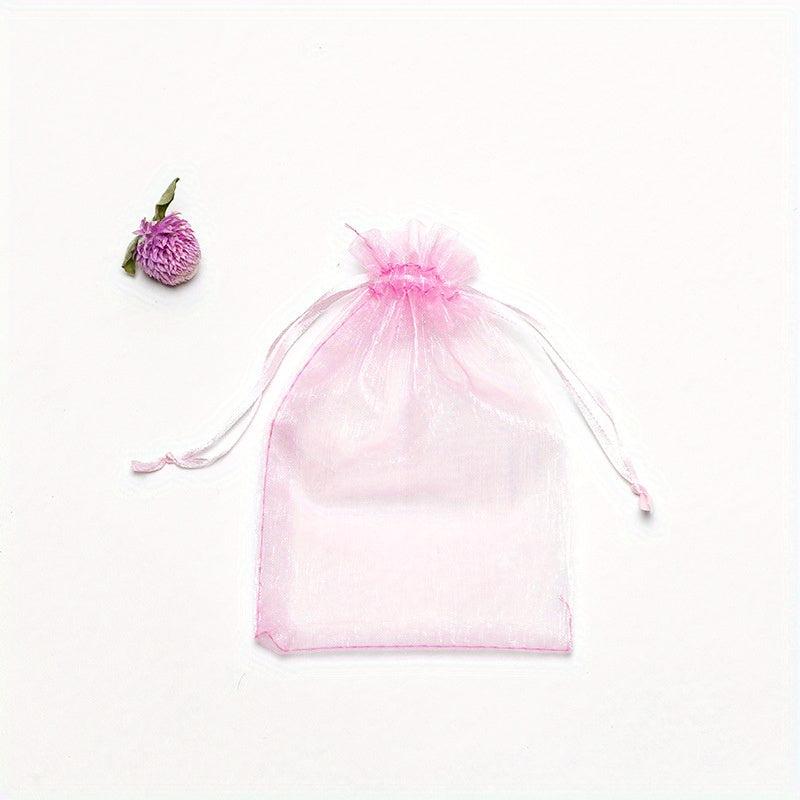 50pcs Organza Bag Jewelry Packaging Wedding Display Drawable Bag