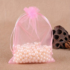 50pcs Organza Bag Jewelry Packaging Wedding Display Drawable Bag
