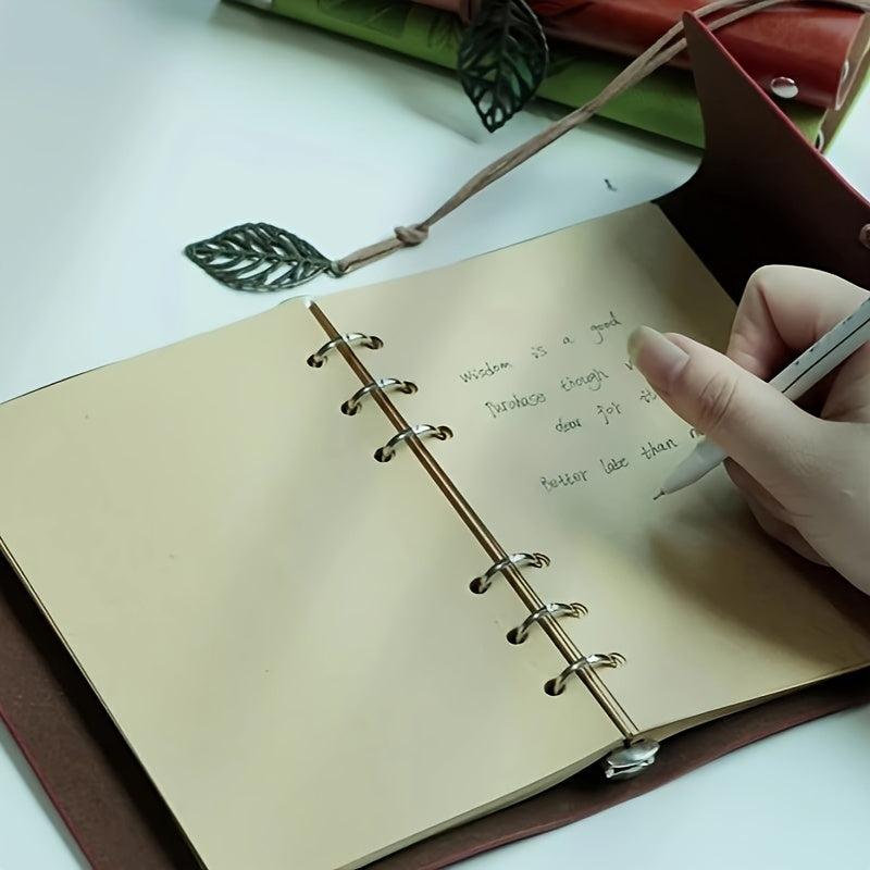 Retro Loose-leaf Notepad Strap Journal A6 School Supplies