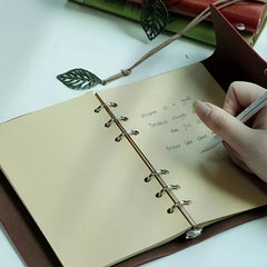 Retro Loose-leaf Notepad Strap Journal A6 School Supplies