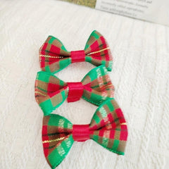 10pcs Christmas Decoration Bow DIY Hand Gift Decoration Ribbon