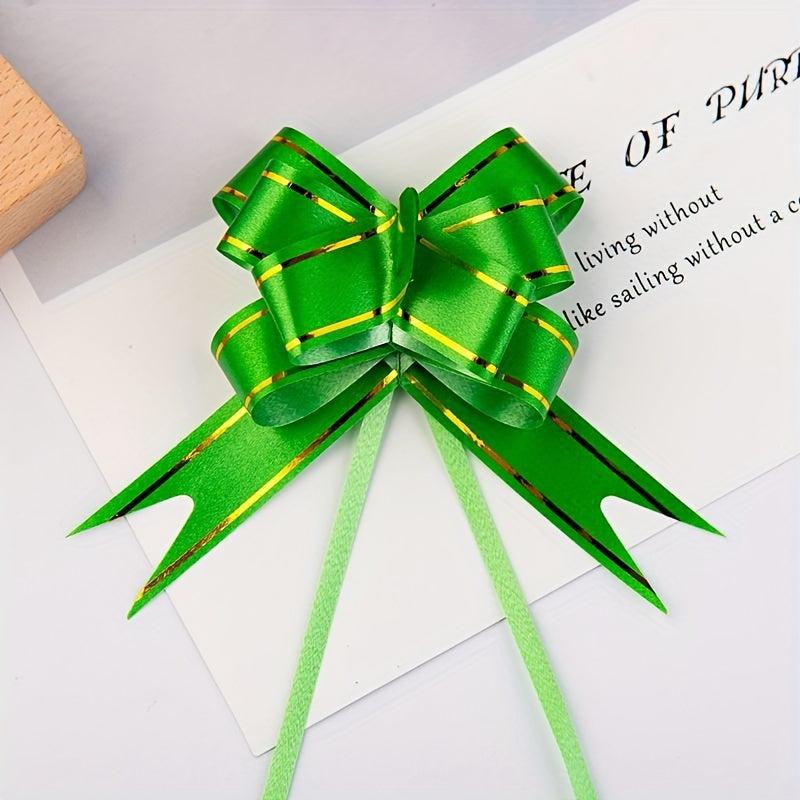 50pcs Christmas Gift Packaging Butterfly Bow Golden Edge Patterns