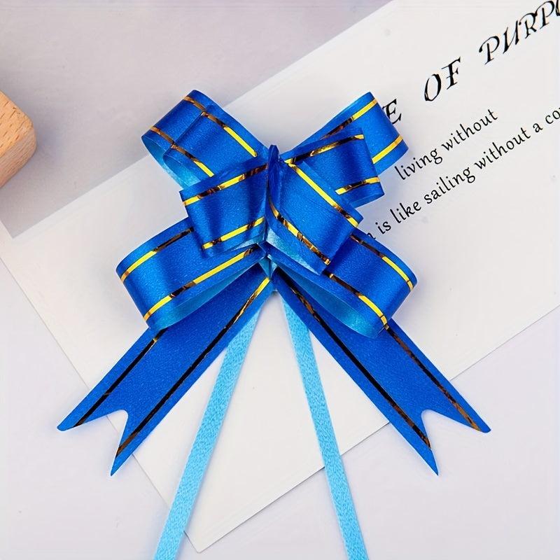 50pcs Christmas Gift Packaging Butterfly Bow Golden Edge Patterns