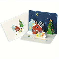 4pcs 3D Christmas Greeting Card for Friends Classmates