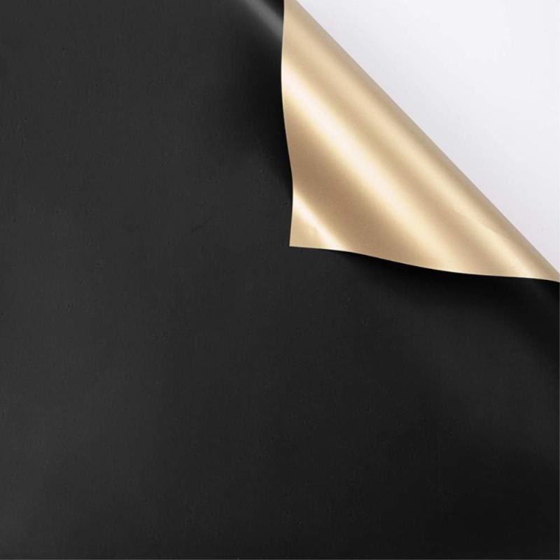 Double Sided Golden Flower Wrapping Paper Waterproof Gift Packaging