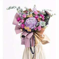 Double Sided Golden Flower Wrapping Paper Waterproof Gift Packaging