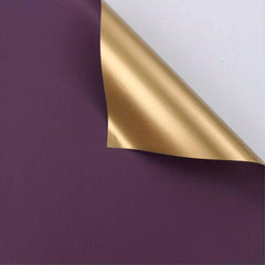 Double Sided Golden Flower Wrapping Paper Waterproof Gift Packaging