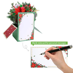 Christmas Poinsettia Pop Up Flower Box Card