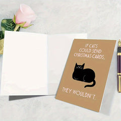 Funny Cats Christmas Card Family Boyfriend Girlfriend Naughty Holiday Gift