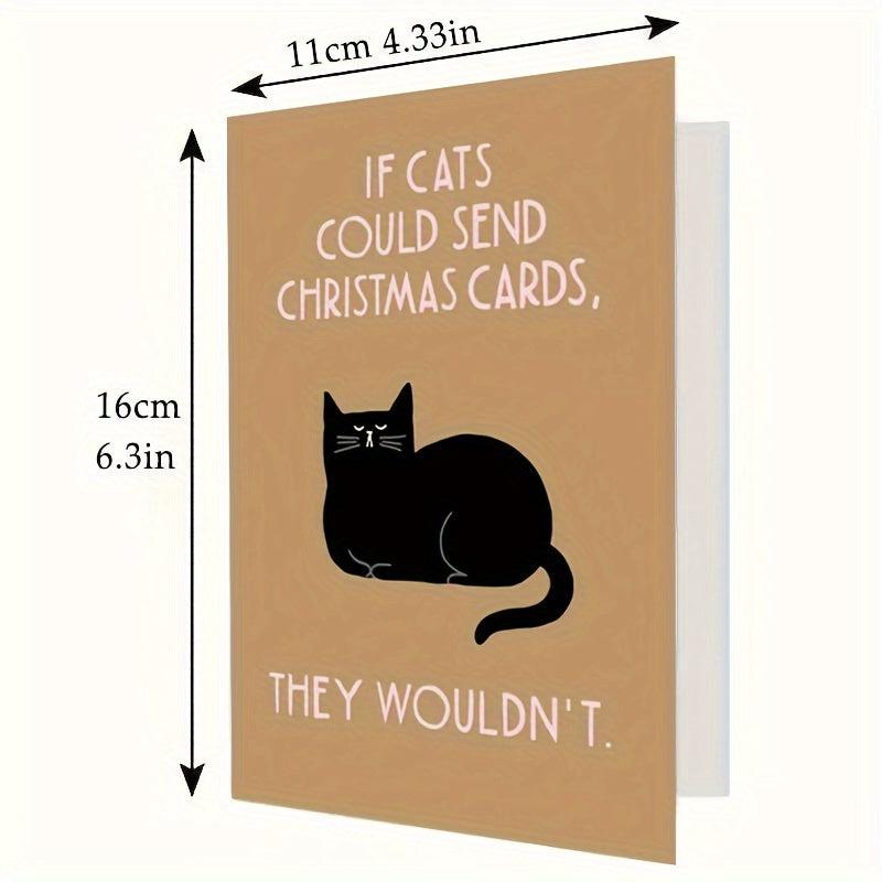 Funny Cats Christmas Card Family Boyfriend Girlfriend Naughty Holiday Gift