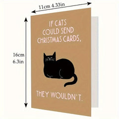 Funny Cats Christmas Card Family Boyfriend Girlfriend Naughty Holiday Gift