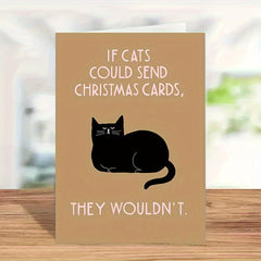 Funny Cats Christmas Card Family Boyfriend Girlfriend Naughty Holiday Gift