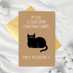 Funny Cats Christmas Card Family Boyfriend Girlfriend Naughty Holiday Gift